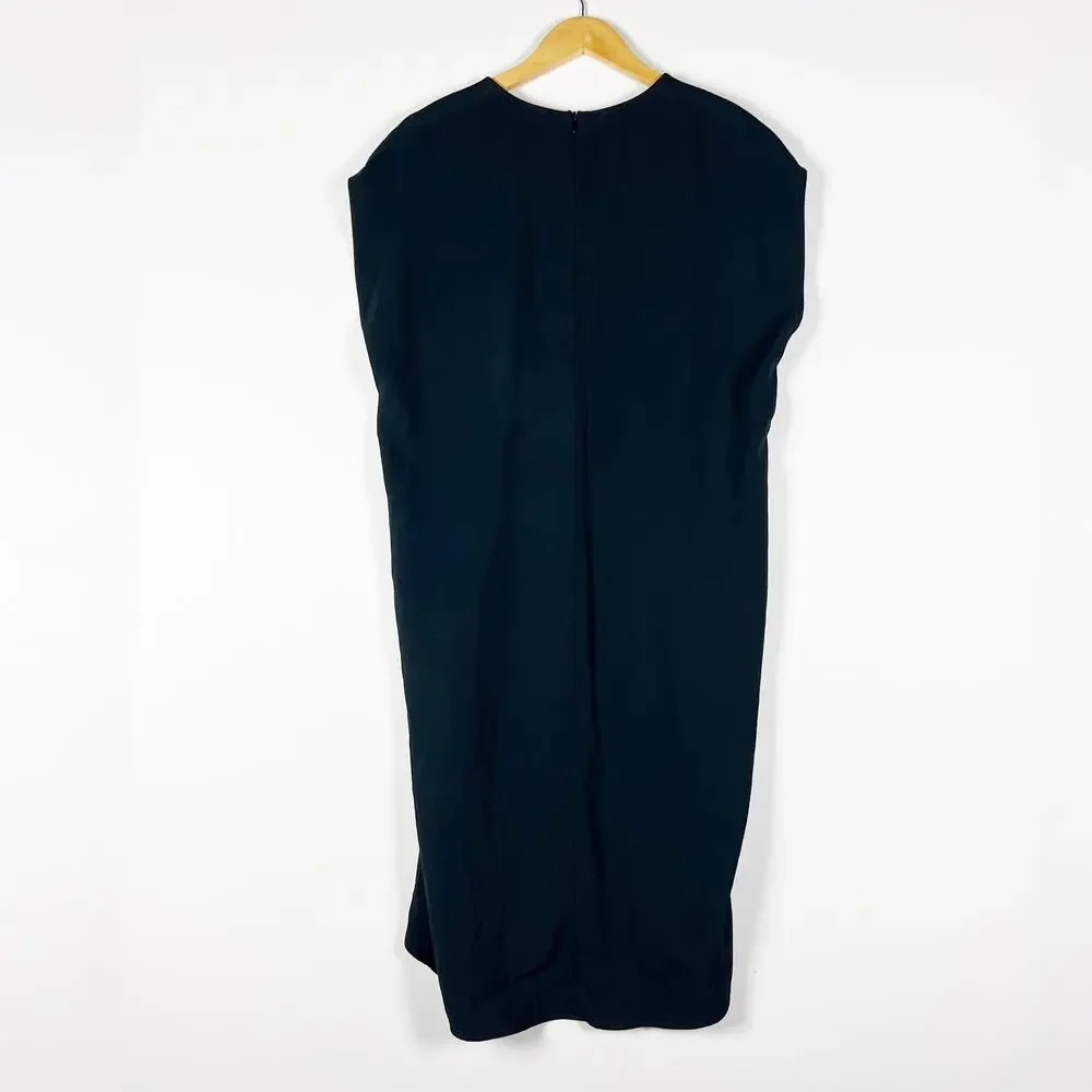 Everlane black knee length shift dress Size 4